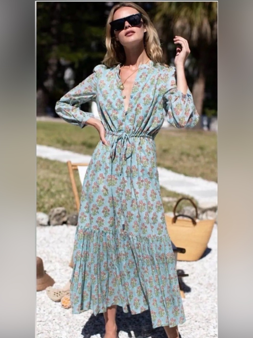 India Collection Emerson Fry Green Frances Dress- Harper Print